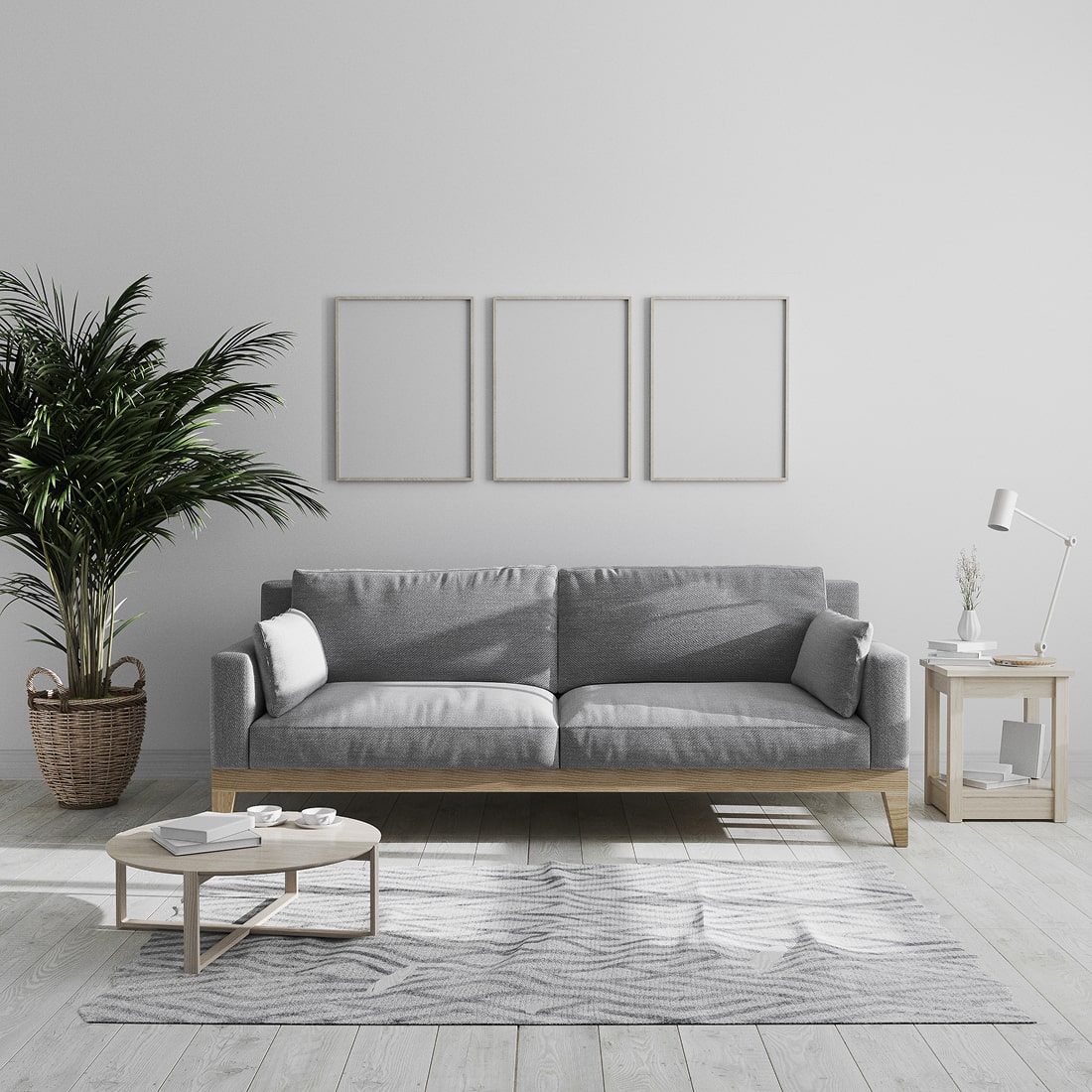 Modern Caramel Fabric Sofa